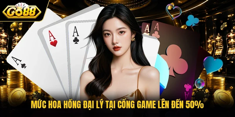 Mức hoa hồng đại lý tại cổng game lên đến 50%